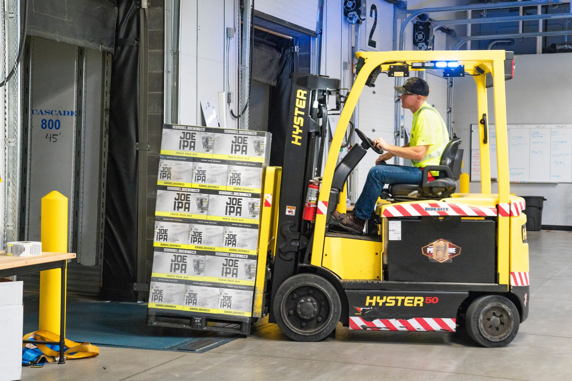 Using forklift in the workplace